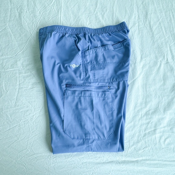 Carhartt Liberty Slim Fit Straight Leg Scrub Pants Size Small Ceil Blue - Picture 3 of 5